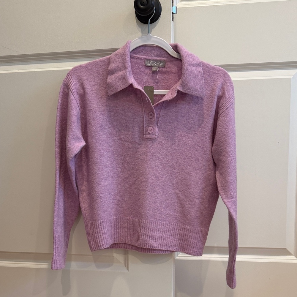 J. Crew pink lilac polo Sweater, XS, NWT